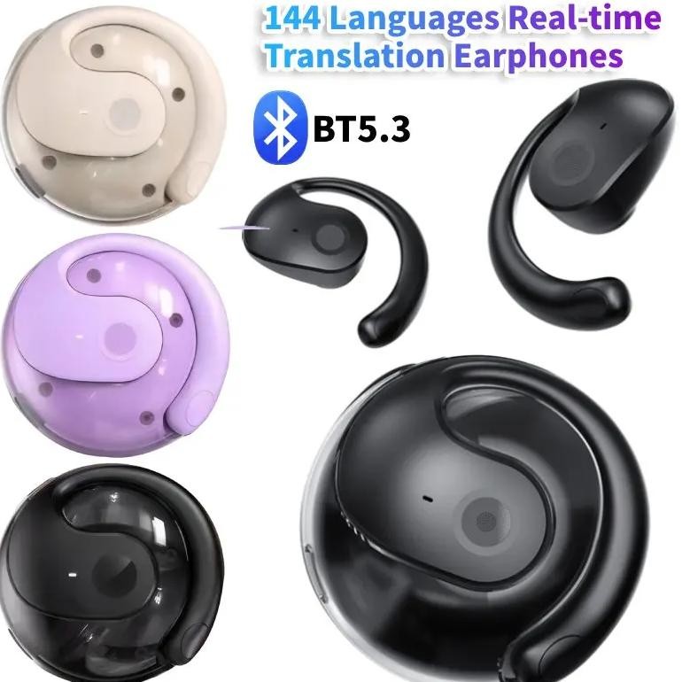 

Wireless BT AI Real-time Language Translation Earphones 99% Accuracy 144 Languages Translator Earbuds Smart Voice Translator