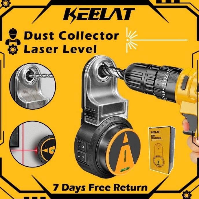 KEELAT 360 Derajat Laser Laser Level dinding pengisap debu Diskon