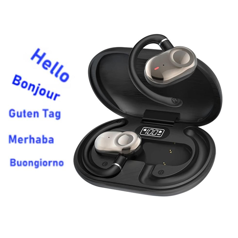 

AI Language Translation Earbuds 144 Languages Translation Earbuds Real Time Bluetooth-Compatible 5.4 Two-Way Translator Device