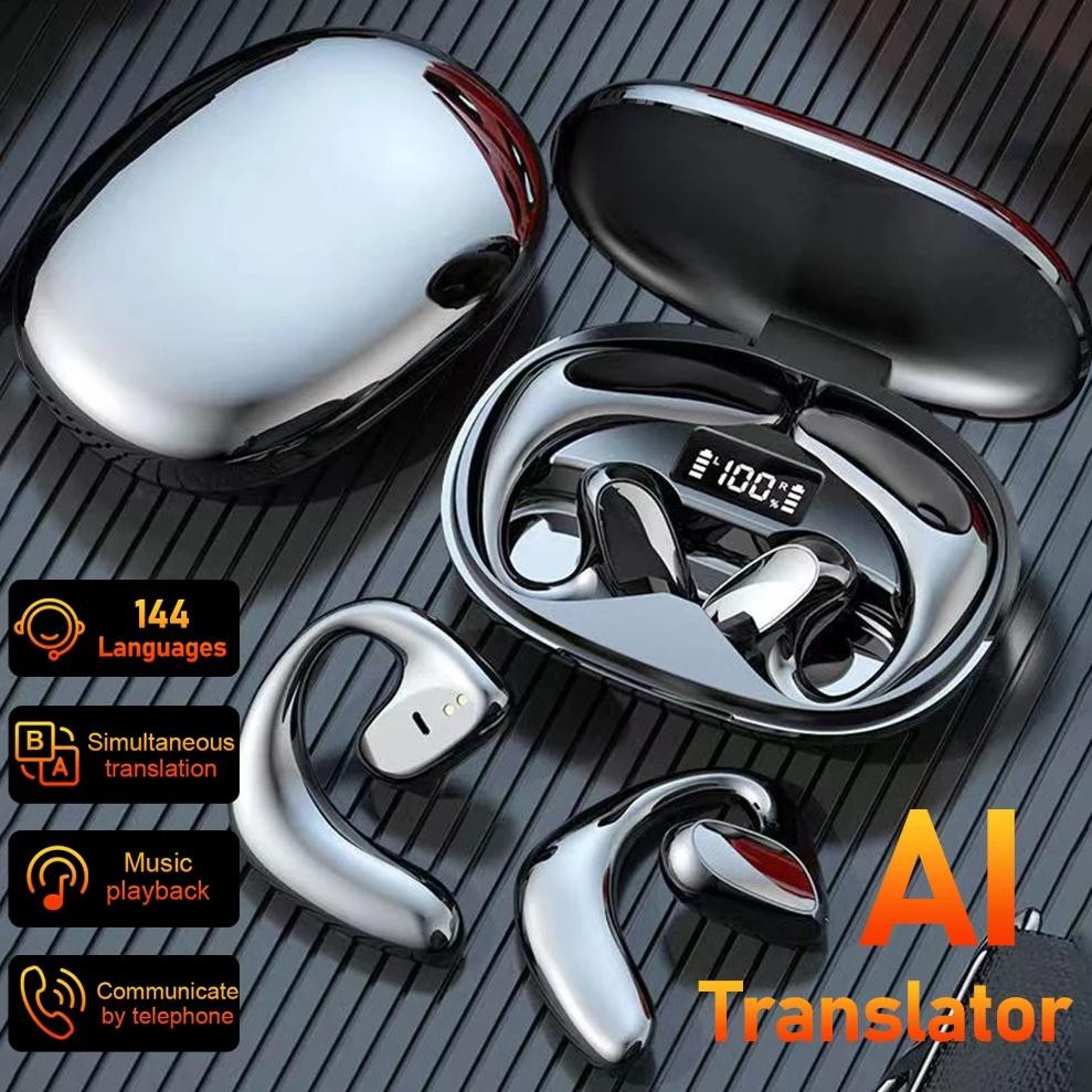 

AI Translator 144 Languages Real Time Translation Earbuds Wireless Bluetooth Earphones Two-Way Earbuds Noise Reduction Headphone