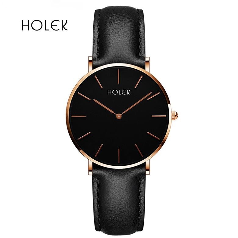 Holek 11 Jam Tangan Couple Anti Air Sederhana Dan Bergaya Tali Kulit Original Watch+Kotak Gratis Mur