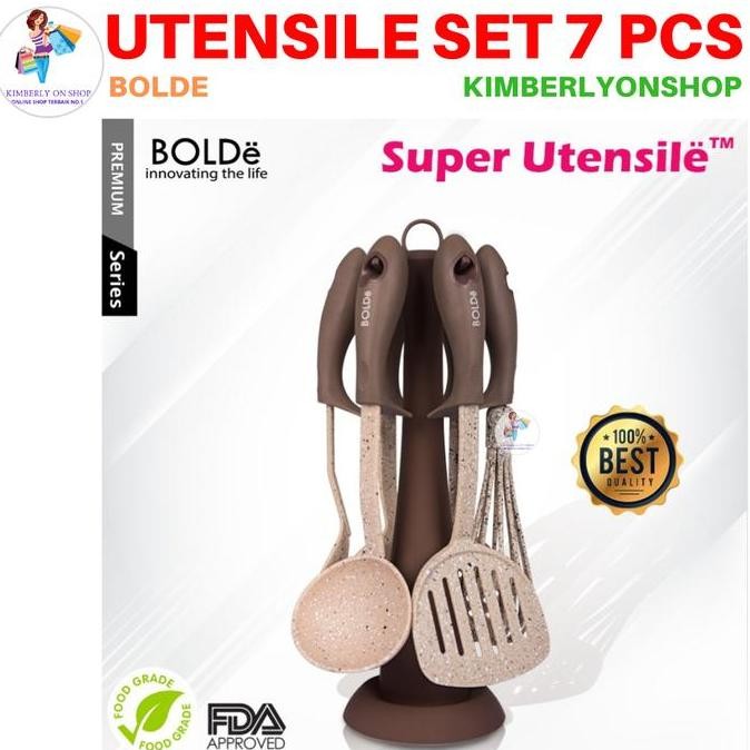 Bolde Super Utensil Set 7 Pcs - Spatula Set - Alat Masak Anti Gores