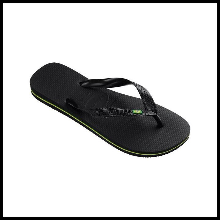 [Online Exclusive] Havaianas 0090 Brasil - Black - Sandal Pria Original Best Seller