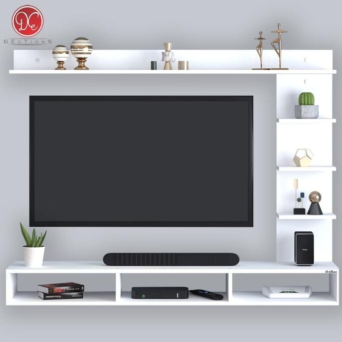 Dections Set Furniture Rak Tv Dinding Minimalis Meja Tv Tempel Dinding