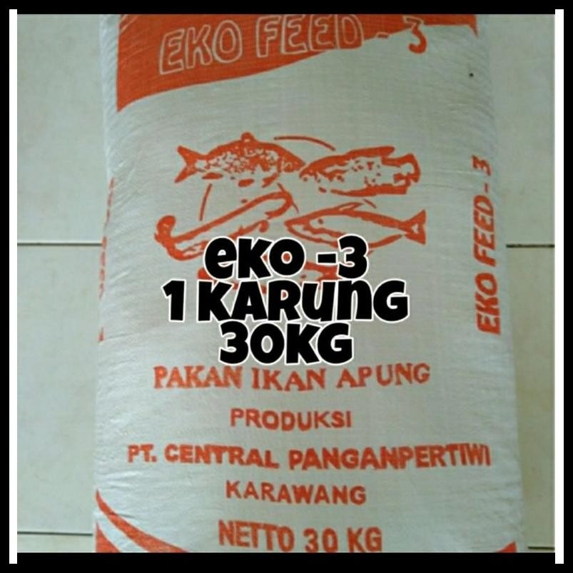 PELET MURAH EKO 3 1 KARUNG PAKAN EKO3 PELET LELE PELET NILA MURAH PAKAN NILA PAKAN LELR