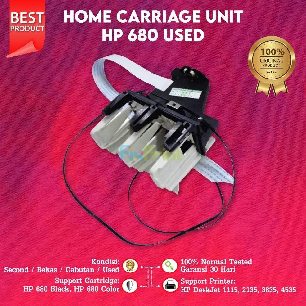 Berkualitas Home Cartridge HP 680, Carriage Unit Printer HP Deskjet 2135 2130 Used MURAH