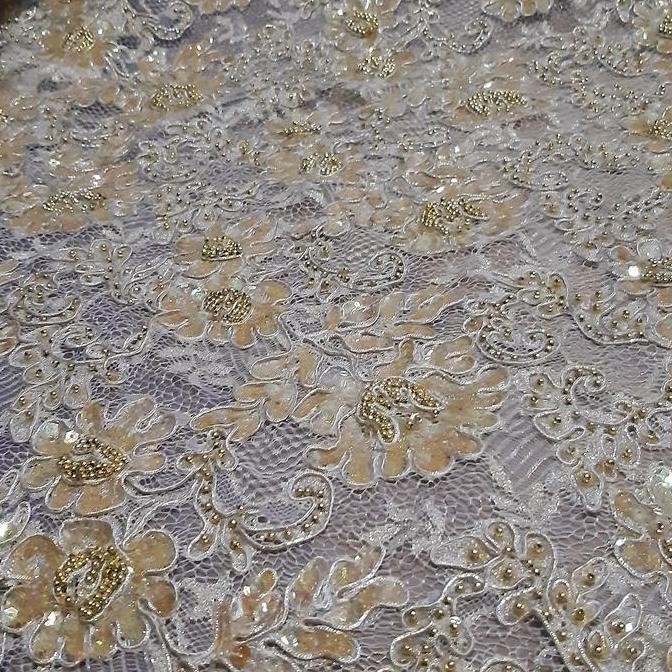 Promo / Terlaris Kain Bahan Brokat prada cornely full payet High Quality Terbaik