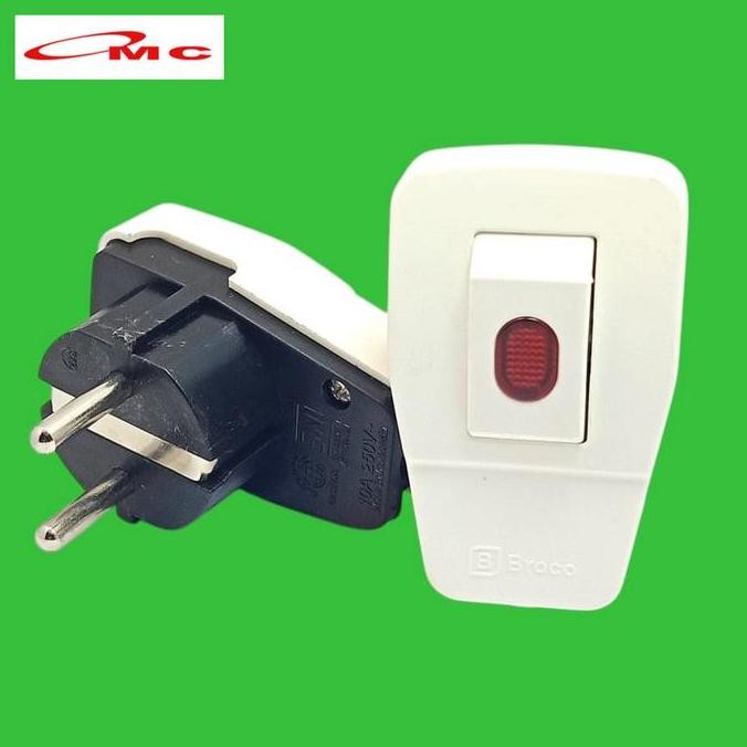 Broco Steker Arde Saklar Switch Lampu On Off 13311 Putih Colokan Broco Steker Saklar On Off Kepala C