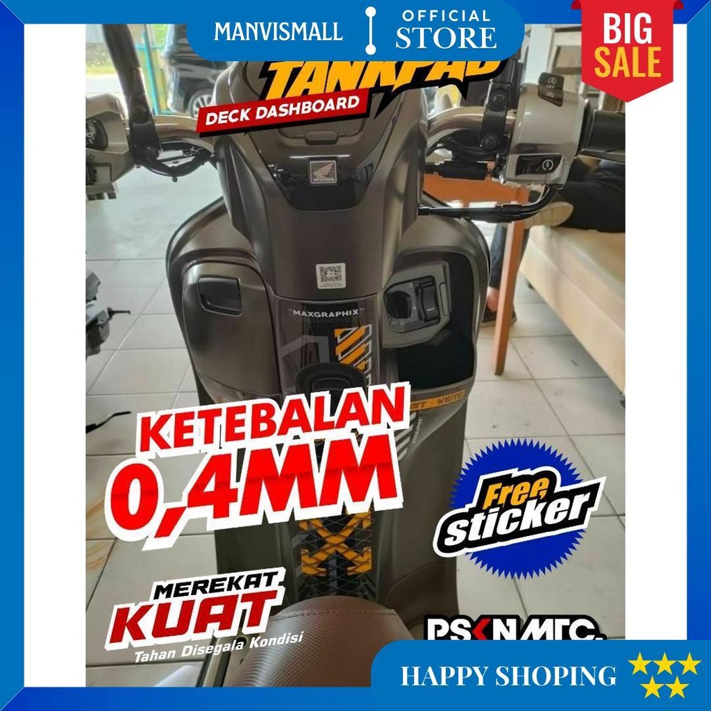 Tankpad Scoopy New 2021 - 2023 Striping Scoopy Pelindung Dashboard Scoopy Deckpad Scoopy 2023 105012