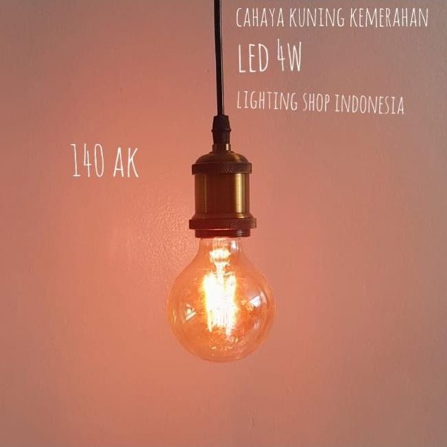 LAMPU BOHLAM LED 4WATT E27 KUNING KEMERAHAN ( AGAK MERAH )