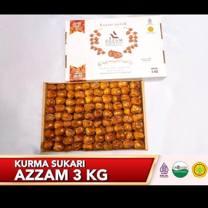 

READY Kurma Sukari 3Kg Castle Farms Premium Organik Al Qasim|Korma Sukkari