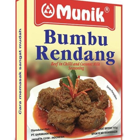 

Bumbu Munik Rendang 115 Grm Bumbu Masak Rendang Pasti Enak
