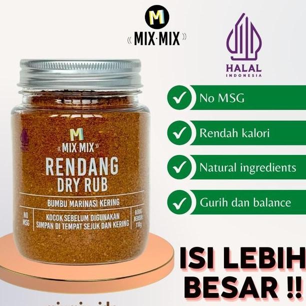 

Mixmix Rendang Dry Rub Bumbu Marinasi Serbaguna No Msg 110Gr