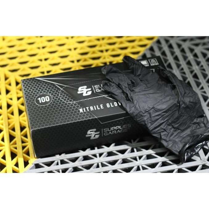 TERSEDIA Detailing Nitrile Gloves Black Sarung Tangan Hitam Nitrile