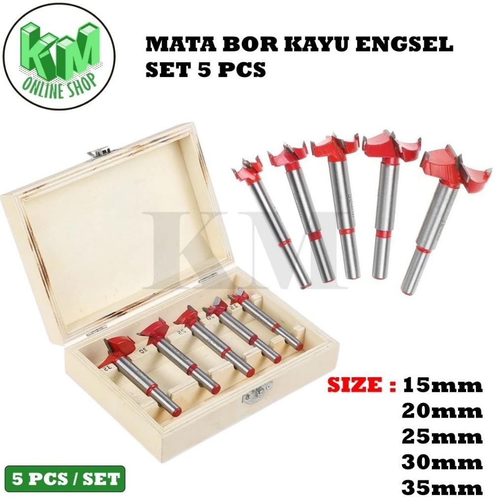 MATA BOR KAYU Engsel Kunci Forstner Fortsner Bit Set Mata Bor Kayu 15mm 20mm 25mm 30mm 35mm