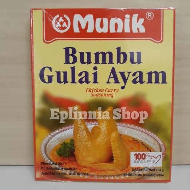 

Munik Bumbu Gulai Ayam 180 Gr Chien Curry Seasoning Munik
