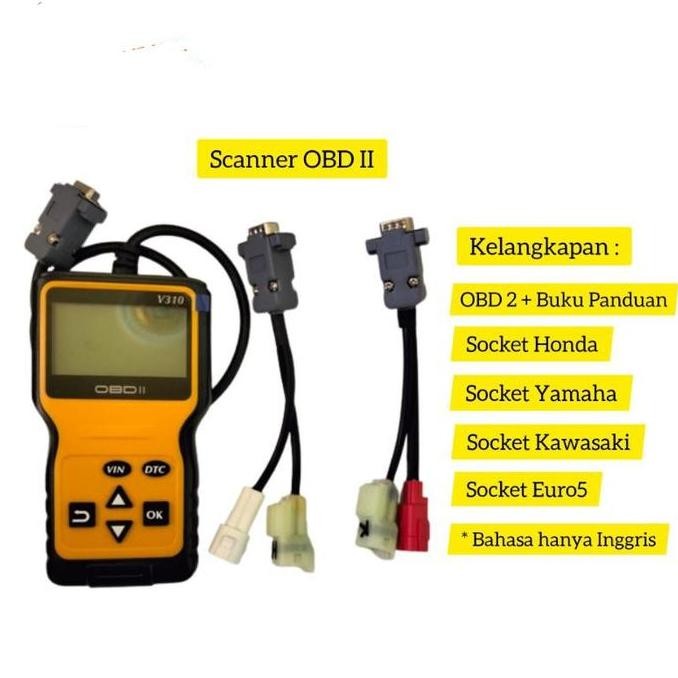 Scanner OBD2 untuk motor injeksi Honda Yamaha Kawasaki Scanner OBD 2 REMAP ECCU Cek kode kerusakan