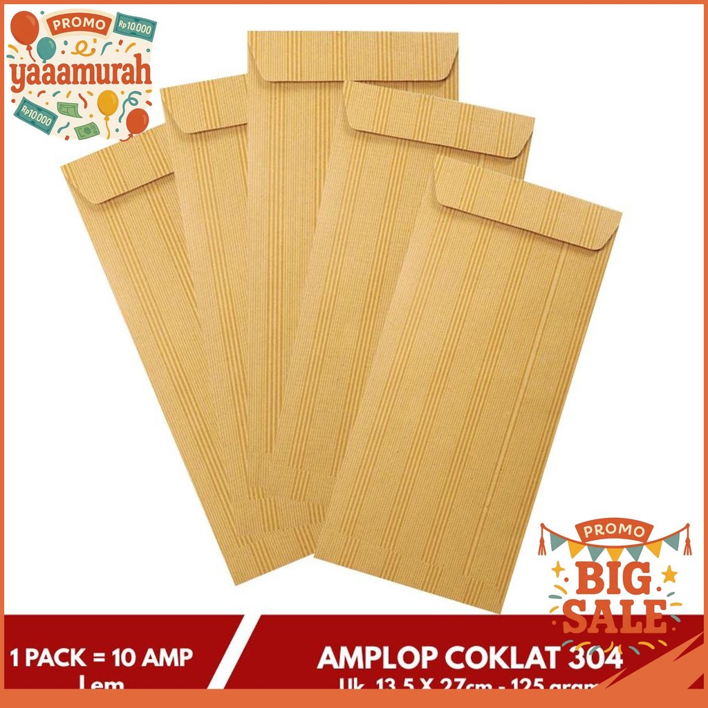 

AMPLOP COKLAT SUPER KABINET KIKY 304 POLOS LEM 125GR ISI 10