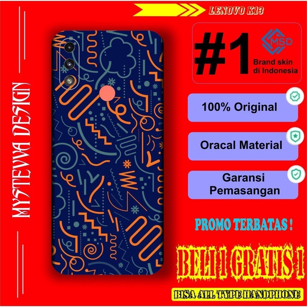 

Terlaris Presisi Lenovo K13 Casing/Stiker Panel Vynil Bisa Custom Dan COD