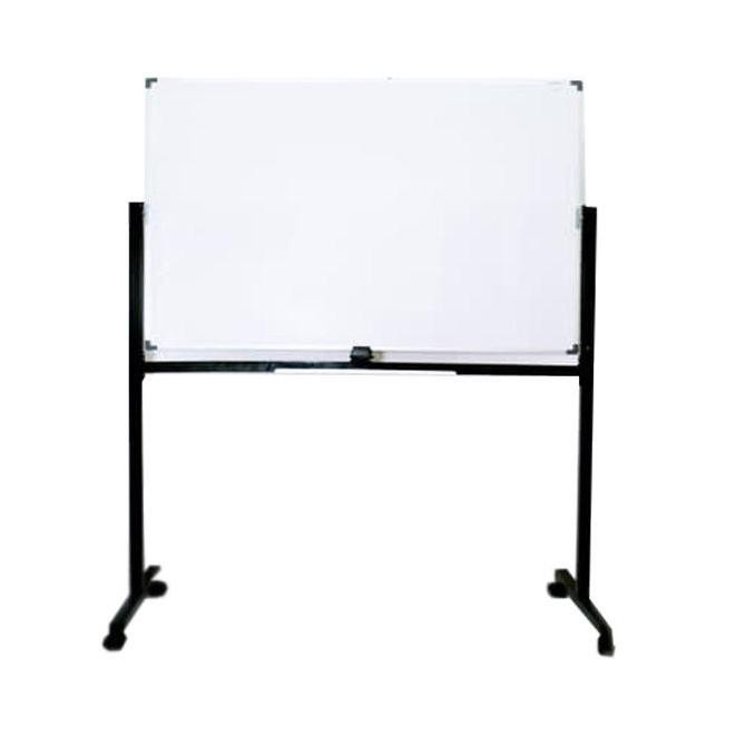 

papan tulis / whiteboard SAKANA magnetik 60x90 cm dua muka + kaki roda Kualitas Original