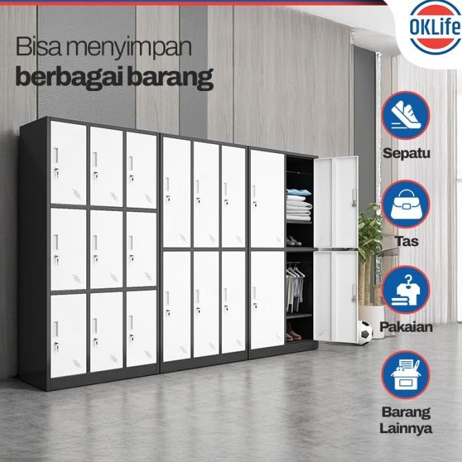 

Loker Besi Multifungsi untuk Penyimpanan Barang Lemari Loker Sekolah , Kantor Kualitas Original