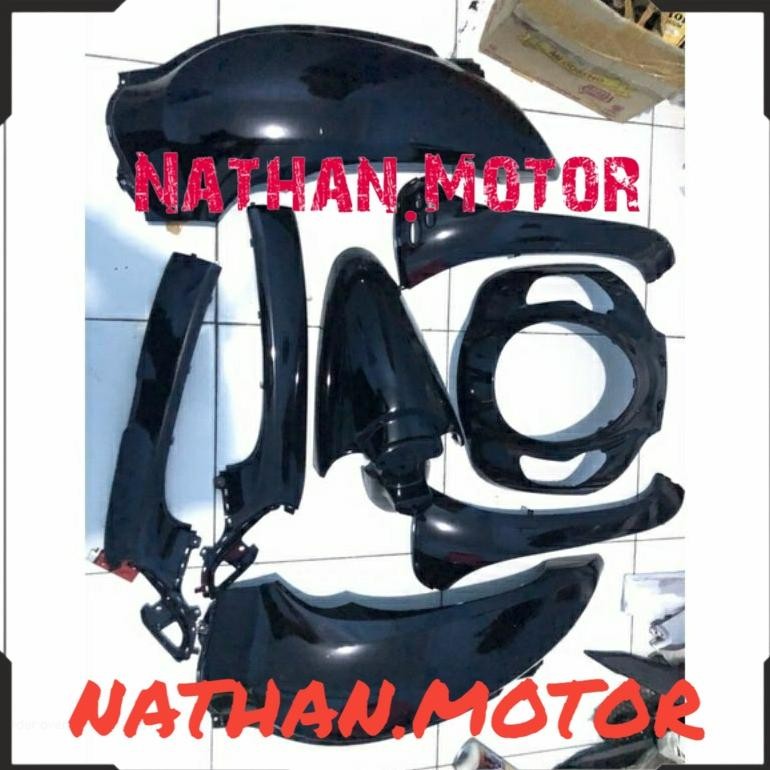 Full Body Halus Scoopy Fi New 2020 2021 2022 2023 | Cover Body Set Scoopy New K2F Hitam | Body Halus