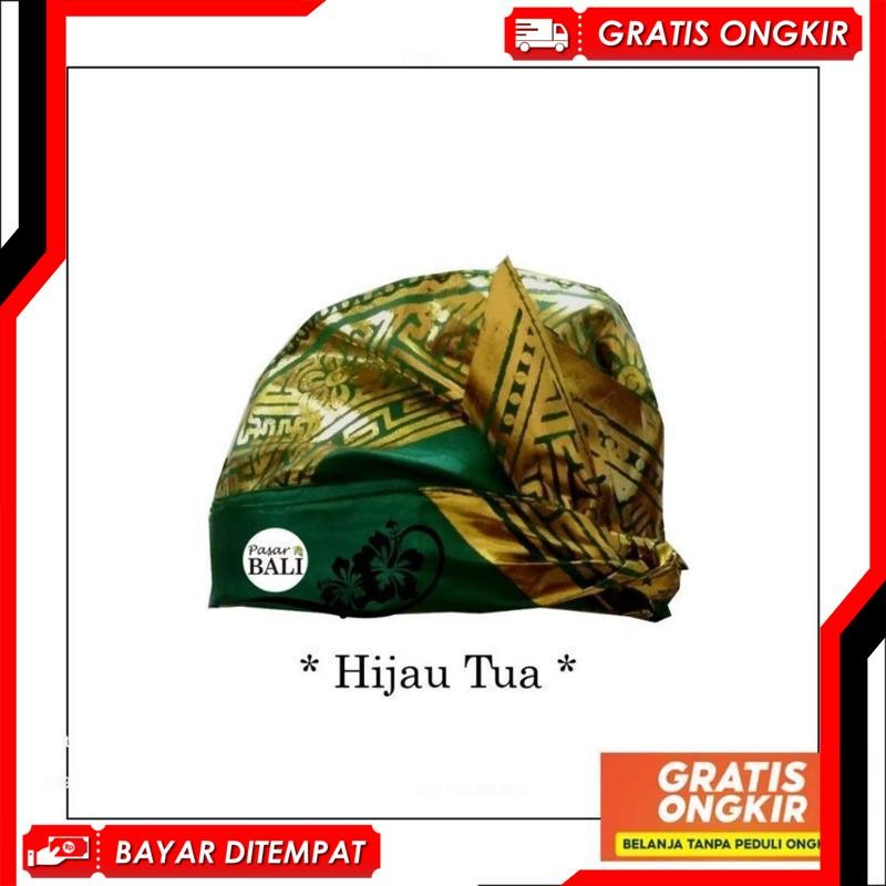 Stok Baru Udeng Setengah Jadi Prada - Ikat Kepala Khas Bali Keren FFF-999