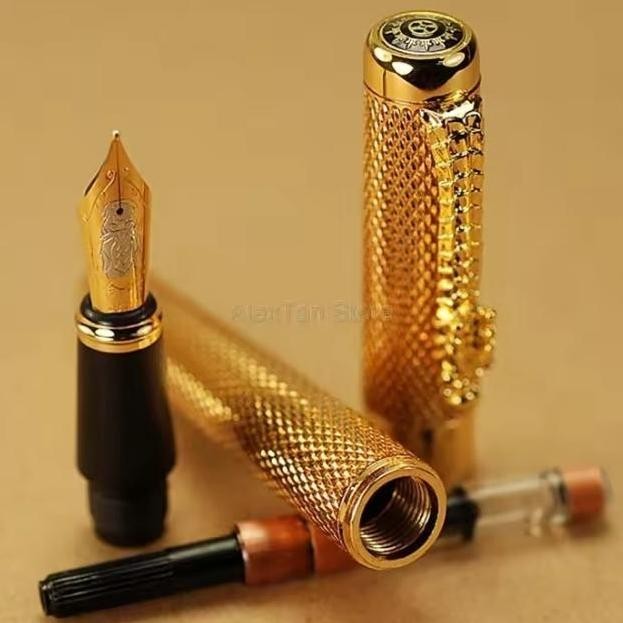 

Pulpen Red Eye Dragon Fountain Pen Exlusive Signature Original JINHAO Lengkap Dengan Box Premium Dan Book Guide Writing Stationery Kualitas Original
