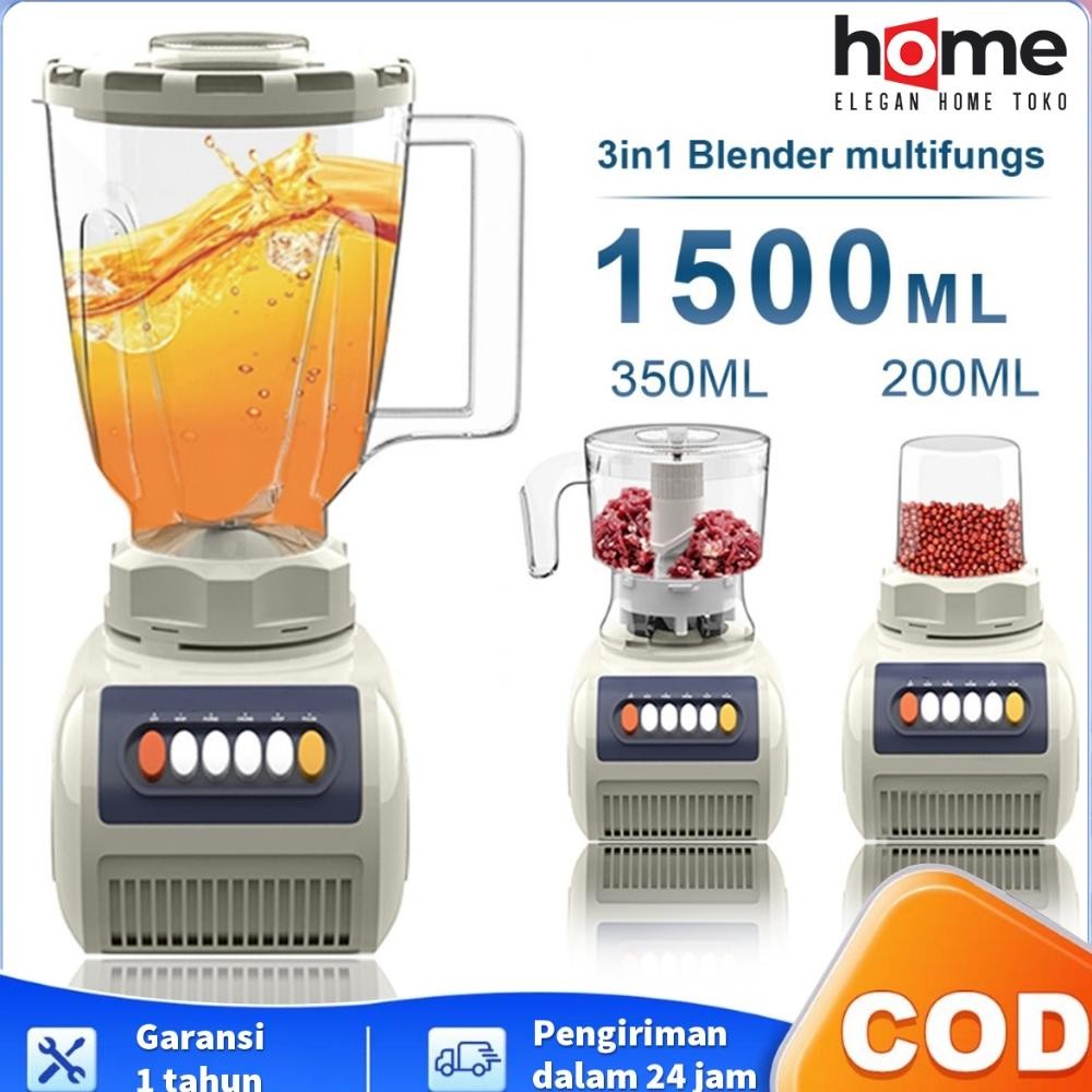1.5L 3 IN 1 High Speed Blender 1.5L Juicer Low Watt 350W Blender Fresh Fruit Pengekstark Multifungsi