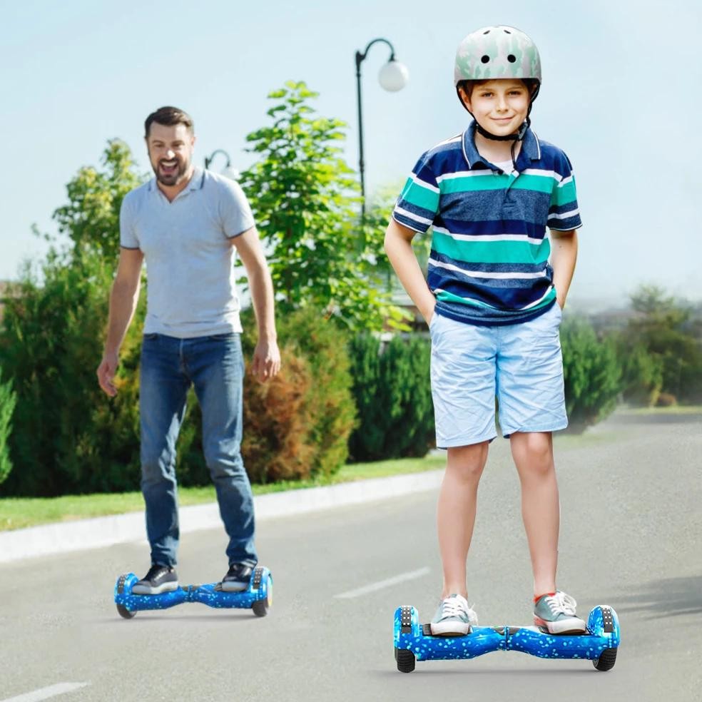 LED Light Playing Music Stand Up Hover Board Self-balancing Electric Scooters Max Load 100KG Flying 