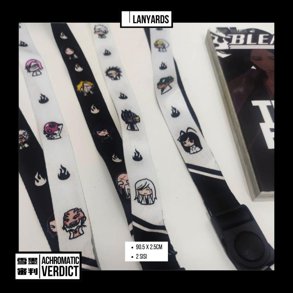 

ORIGINAL ANIME BLEACH THOUSAND YEAR BLOOD WAR LANYARD / GANTUNGAN KARTU / ID CARD HOLDER 2 SISI FANMERCH BY REISHITA IRA