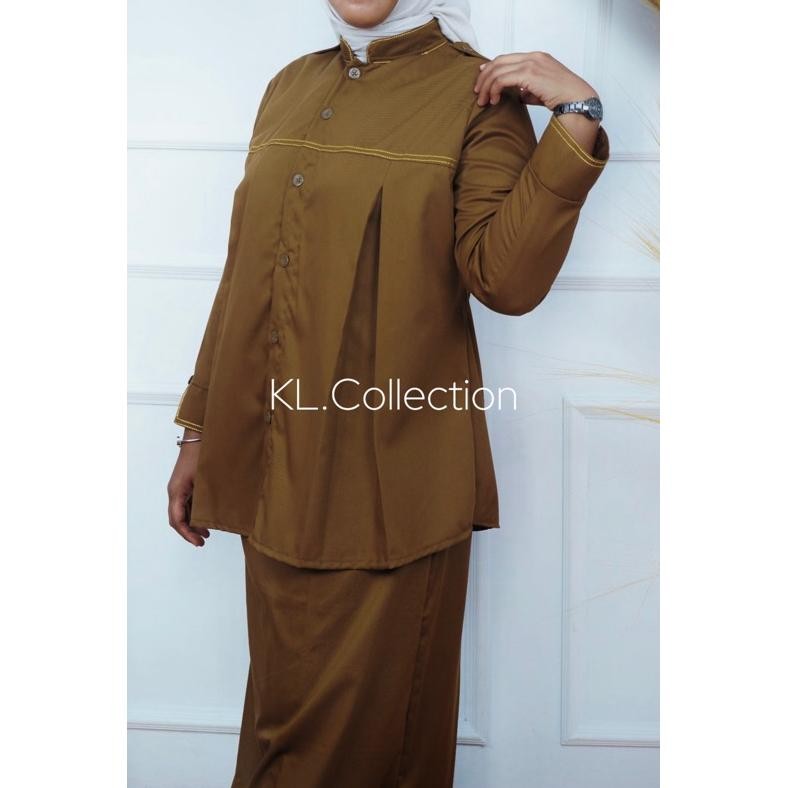VEX-2126 Fb-4 Baju Stelan Khaki Tua Hamil Pdh Pns Wanita Terbaru Fb-4 Murah