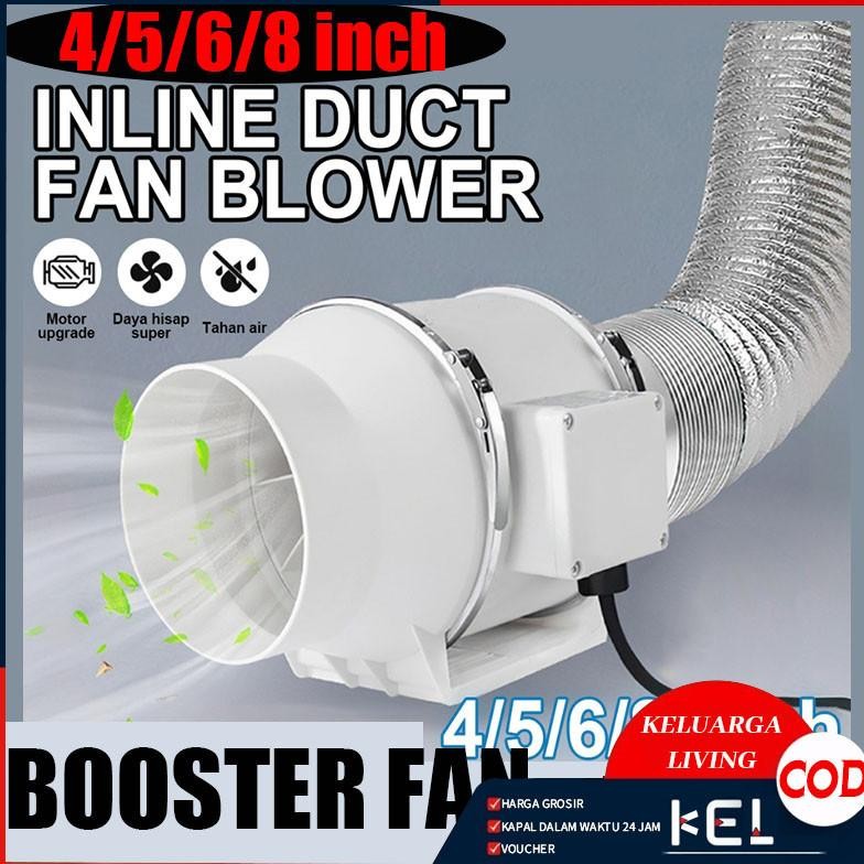 4 "Kipas Angin Buang Diam Ekstraktor dinding jendela toilet mountable Exhaust Fan tekanan meningkatk