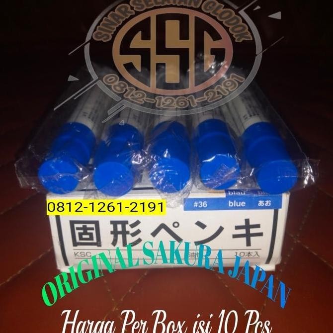 

SAKURA STEEL SOLID MARKER BLUE / BIRU Kualitas Original