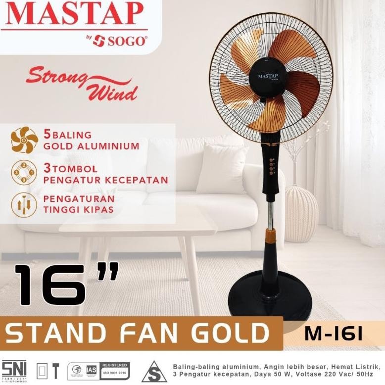 Kipas Angin Besi 16" Mastap / Kipas Angin berdiri 16 inch mastap 5 baling