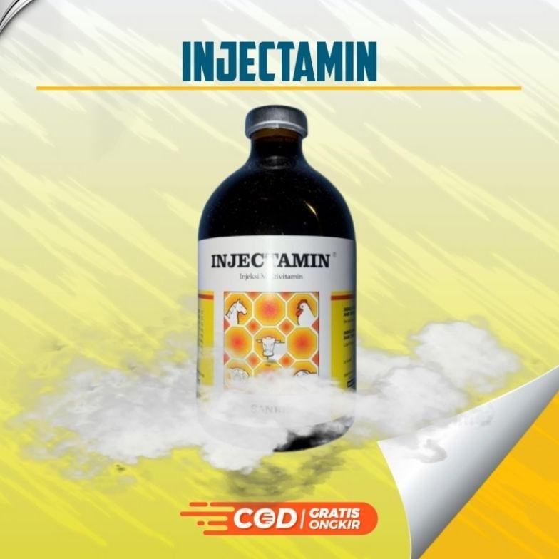 NEW INJECTAMIN 100 ml Injeksi Multivitamin Lengkap Pasca Sakit Sapi Kuda Babi Kambing Domba Ayam