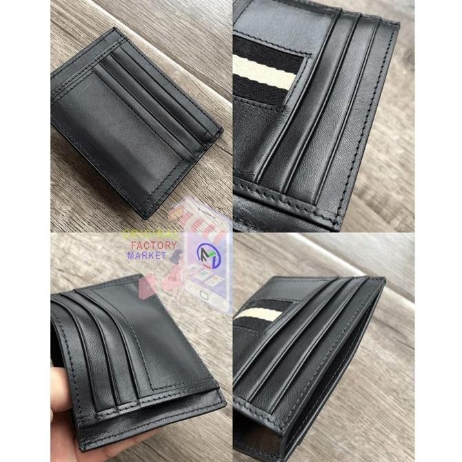

Card Holder BALLY Torin Mini Wallet Card Case Black Gray Original Kualitas Original