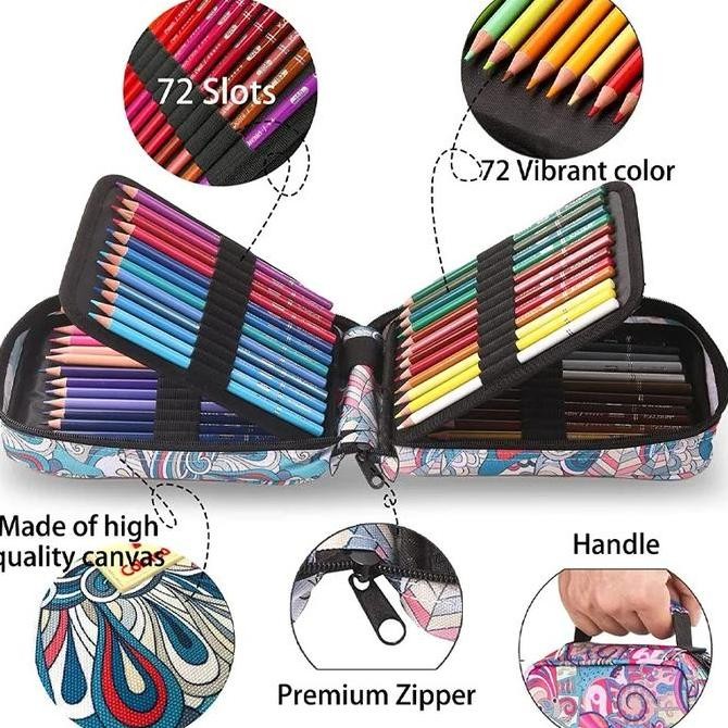 

H & B Pensil Warna 72 & 120 Dengan Tas / H & B Oily Pencils Zipper Bag Kualitas Original