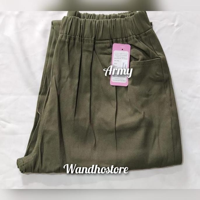 celana chinos panjang wanita katun Stretch bahan katun twill 40-100kg Diskon