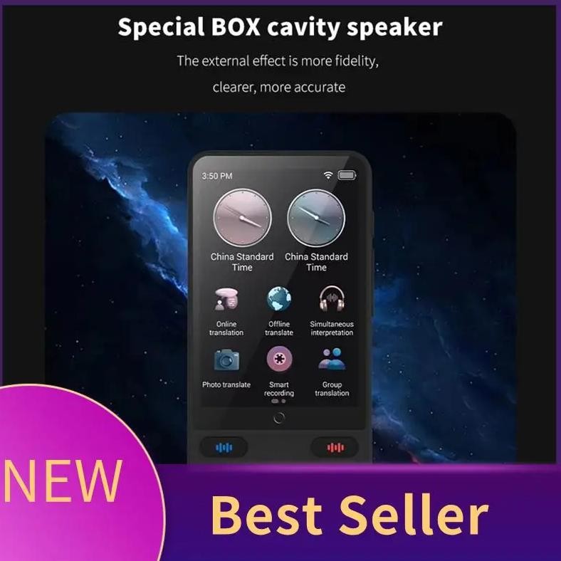 

HFES Portable Language Translator Device 138 Real-Time Languages Instant Voice Translator With Online Offline Translation