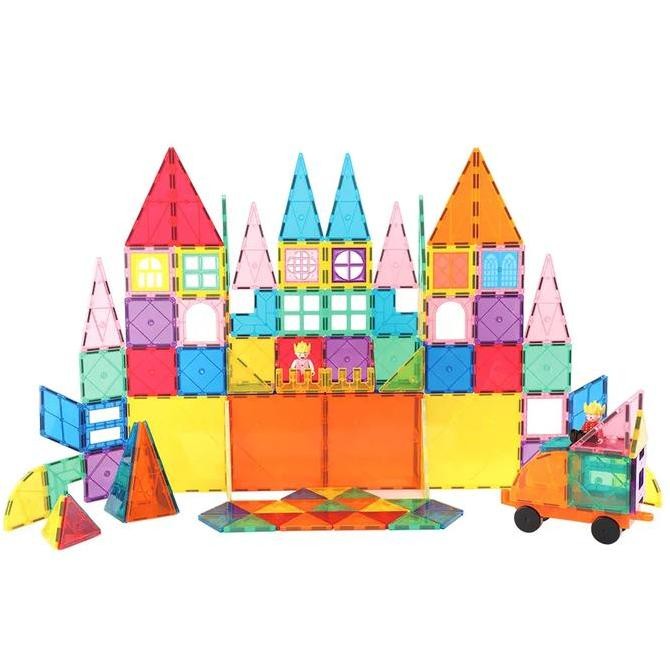 Magnetic tiles 120 pcs - KEBO - Mainan Edukasi - STEAM Kualitas Original