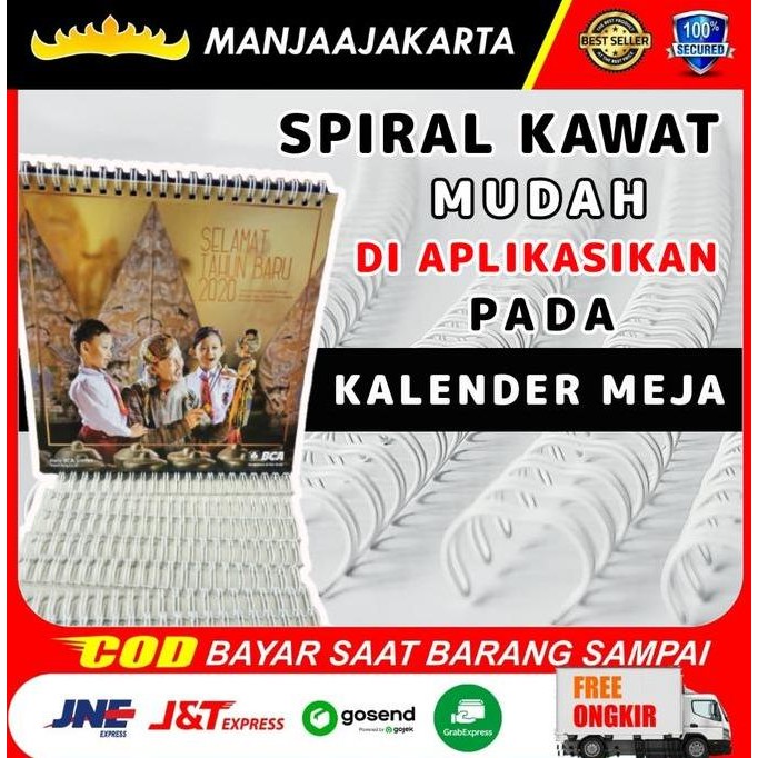 

Spiral Kawat Kalender Roll Ukuran 3/8 No 6 Jilid Spiral Kalender Meja Kualitas Original