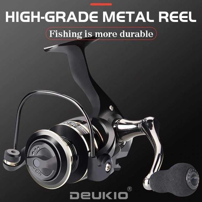 

Terlaris Reel Pancing Full Metal Deukio Ac2000 Series Spinning Fishing Reel 5.2:1 Gear Ratio Full Besi Best Seller Bisa Cod