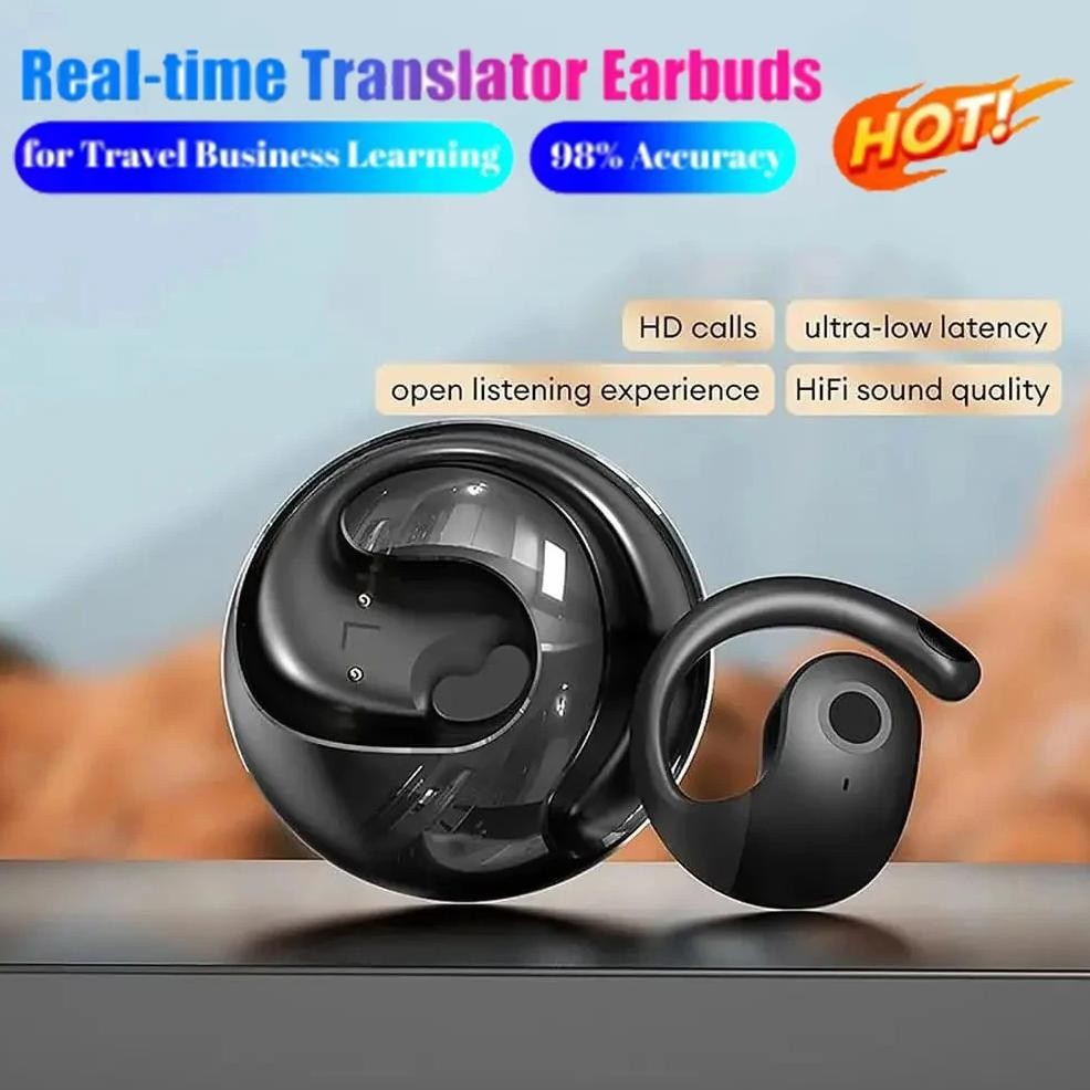 

Wireless OWS Earphones for HYUNDAI audfonos T26 BT5.4 AI Translation Earphones HIFI Sound 4 Translation Mode Earbuds HD Call