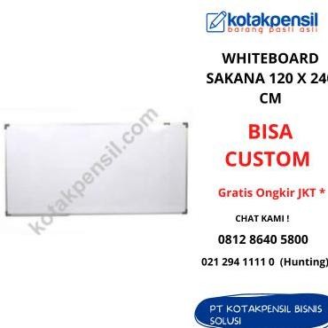 

Whiteboard SAKANA Gantung 120 x 240 cm Papan Tulis Magnetik Kualitas Original