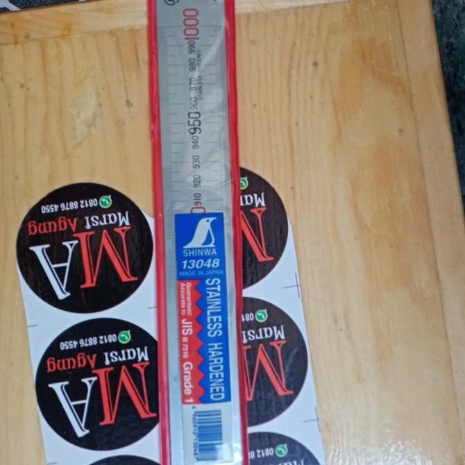 

shinwa 13048 penggaris 100cm stainless Hardened Kualitas Original