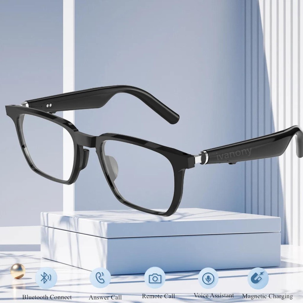 

Smart Glasses AI Translator Rreal Time Language Translation Answer Call Music Listen Voie Assistant Anti Blue Light Smartglasses