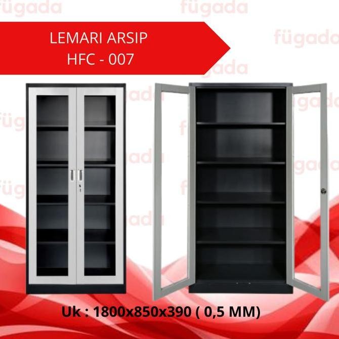 

lemari arsip lemari besi filling cabinet - pintu kaca swing Kualitas Original