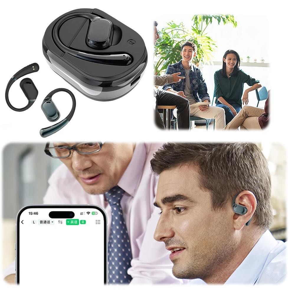 

Translator Earbuds Bluetooth-Compatible 5.4 Translation Earphones 138 Languages Open Ear Earphones Ideal for Travel and Business