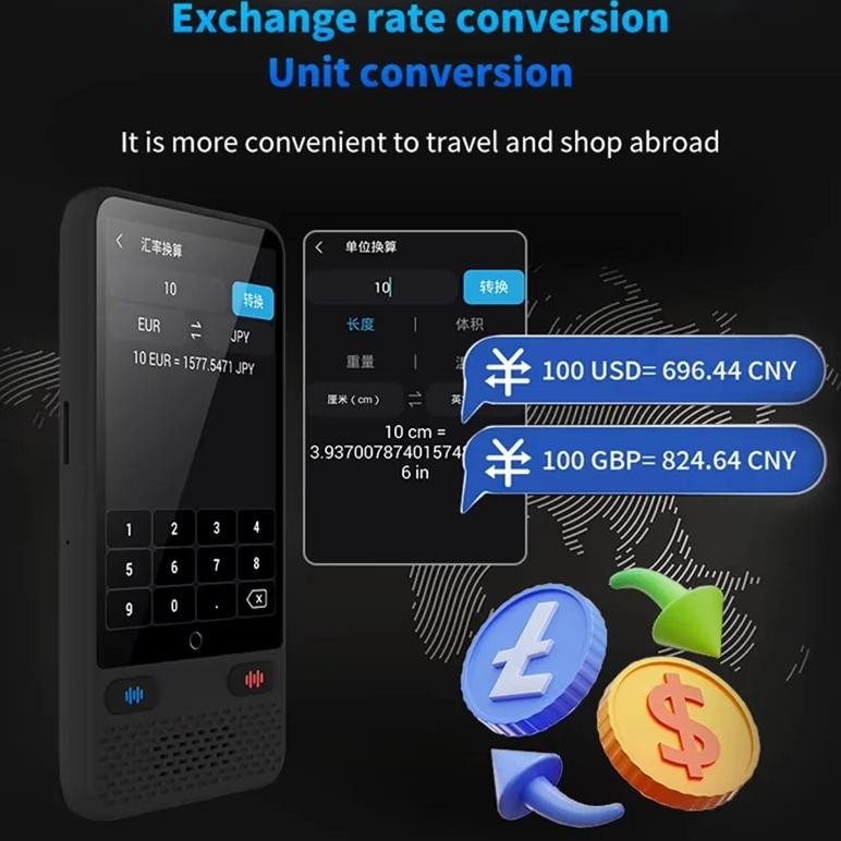 

T08C-Portable Language Translator Device 138 Real-Time Languages Instant Voice Translator With Online Offline Translation